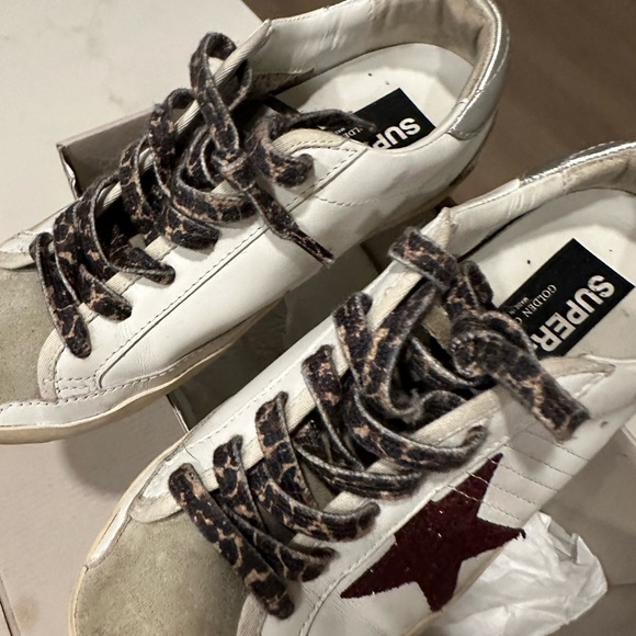 Golden Goose White and Bordeaux Sneakers - Picture 3 of 8
